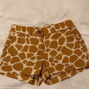 J.Crew women’s shorts in giraffe print